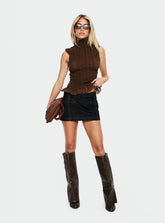 Darbi Denim Mini Skort Raw Denim