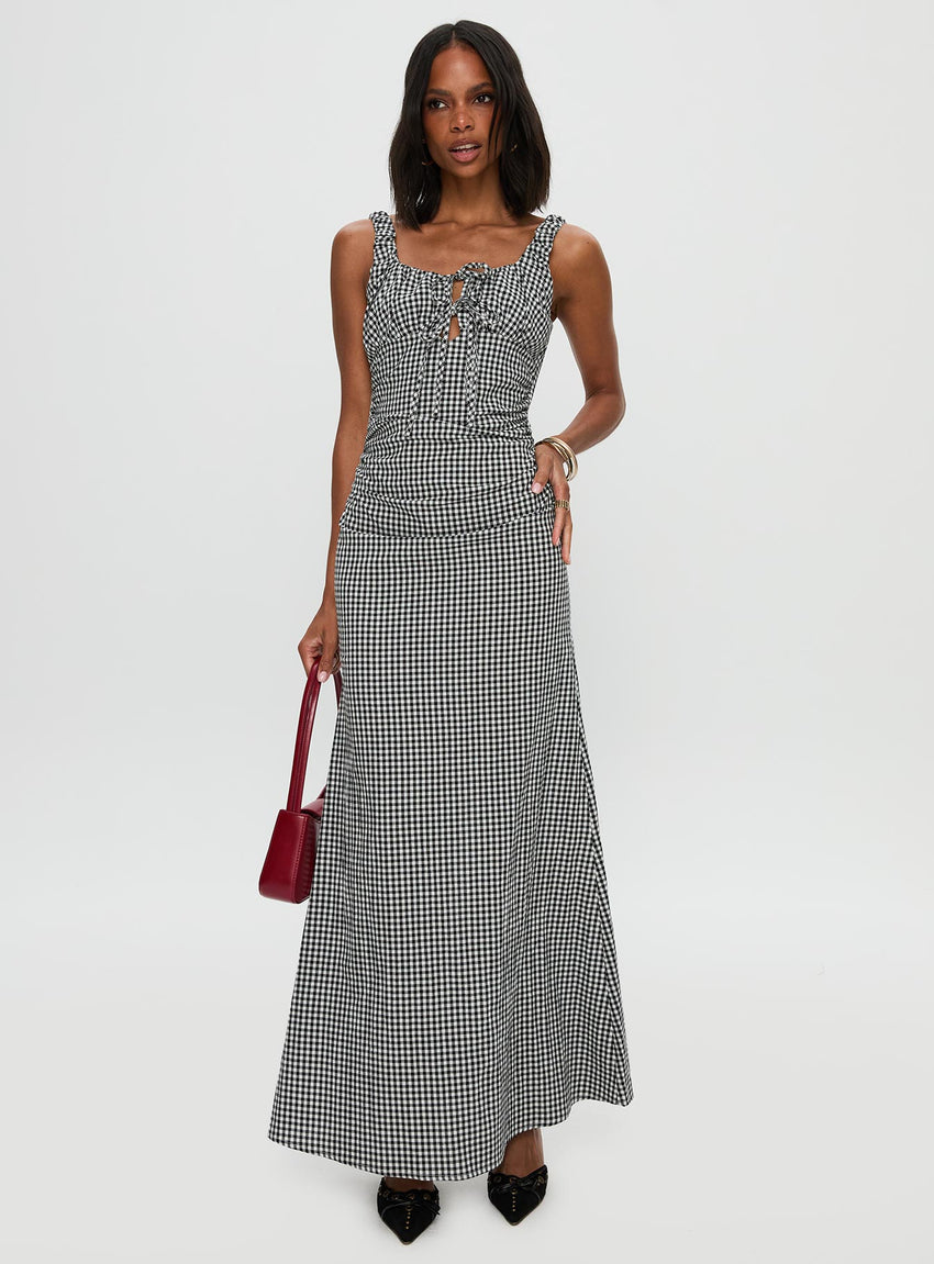 Roundtrip Maxi Dress Black / White