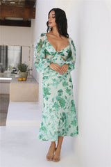 Moonlight Hour Maxi Dress Green