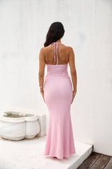 Palm Tree Paradise Halter Top Pink