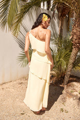 Certified Lover One Shoulder Maxi Dress Yellow