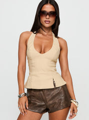 Childers Halter Top Beige
