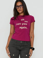 You Again Graphic Top Plum