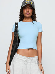 Baseline Scoop Rib Tee Light Blue