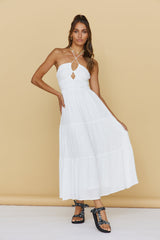 At First Light Maxi Dress White