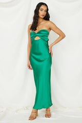 Laced With Gold Maxi Dress Green