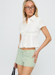 Hot Commodity Micro Shorts Green Check