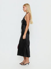 Jessamyn Halter Maxi Dress Black