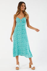 Born In Spring Midi Dress Green