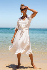 Hilight Midi Dress White