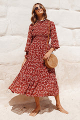 Kakadu Midi Dress Red
