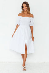 Parade For The Stars Midi Dress White