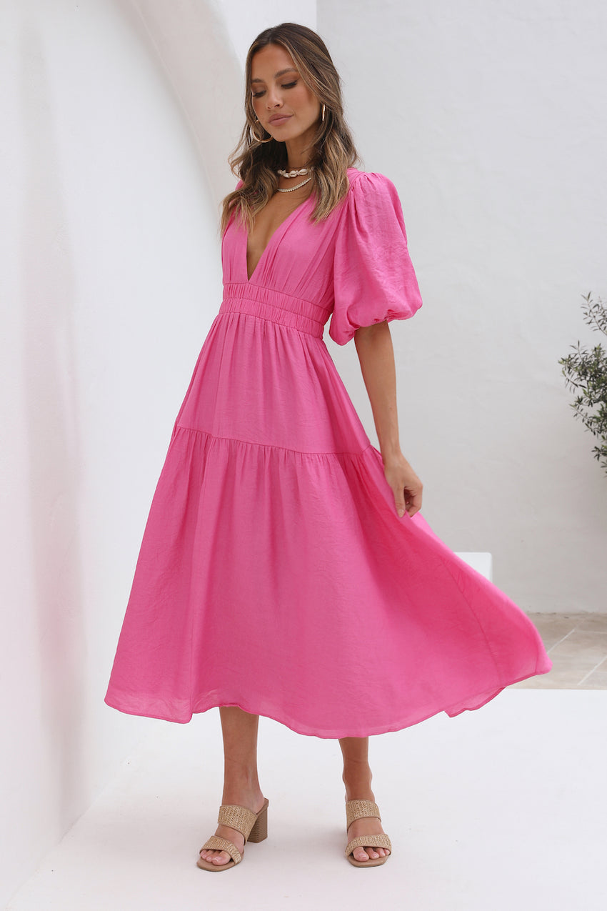 Bed Of Flowers Maxi Dress Pinkk