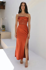Monaco Maxi Dress Brown