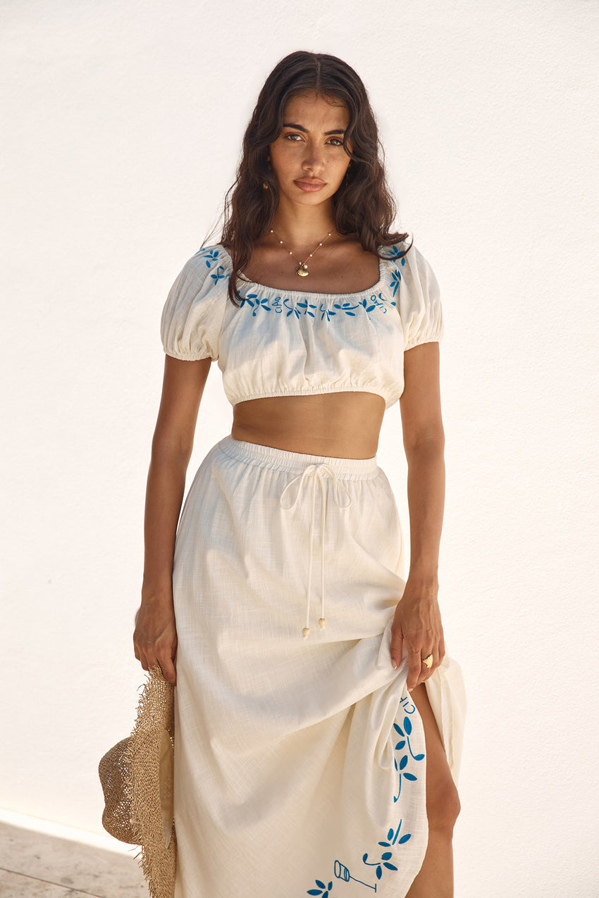 Ciao Bella Crop Top Beige