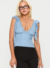 Miztry Top Blue Polka