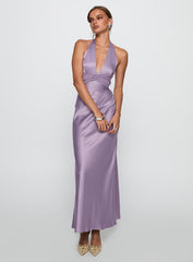 Rousseau Halter Maxi Dress Mauve