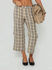 Indee Cropped Cargo Pants Check