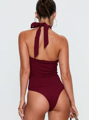 Bridey Cut Out Bodysuit Red