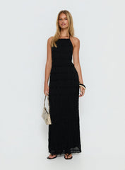 Klarissa Halter Maxi Dress Black