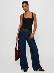 Baseline Rib Bodysuit Black