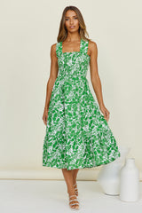 Evergreen Kiss Midi Dress