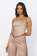 SEVEN WONDERS Milani Scarf Top Chocolate