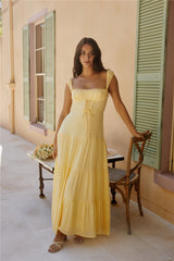 Crystal Waters Maxi Dress Yellow