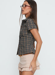 Lift Off Button Up Top Multi Check