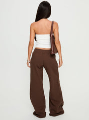 Summits Flared Track Pants Chocolate