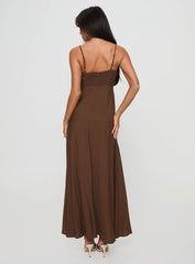 Neeka Maxi Dress Brown