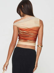 Sweet Emotion Top Brown Multi