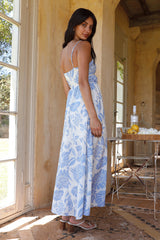 Deep Beliefs Maxi Dress Blue