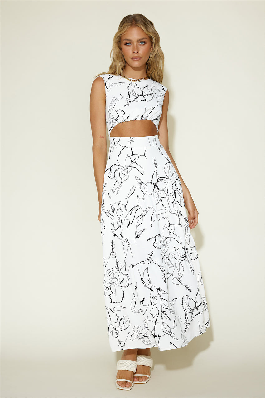 Moonlight Walks Maxi Dress White