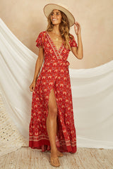Something Real Maxi Dress Red