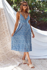 Island Love Midi Dress Blue