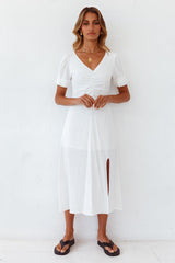 In And Out Maxi Dress White