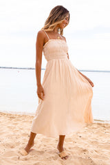 Catallena Midi Dress Beige