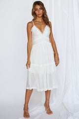 Haunted Paradise Midi Dress White